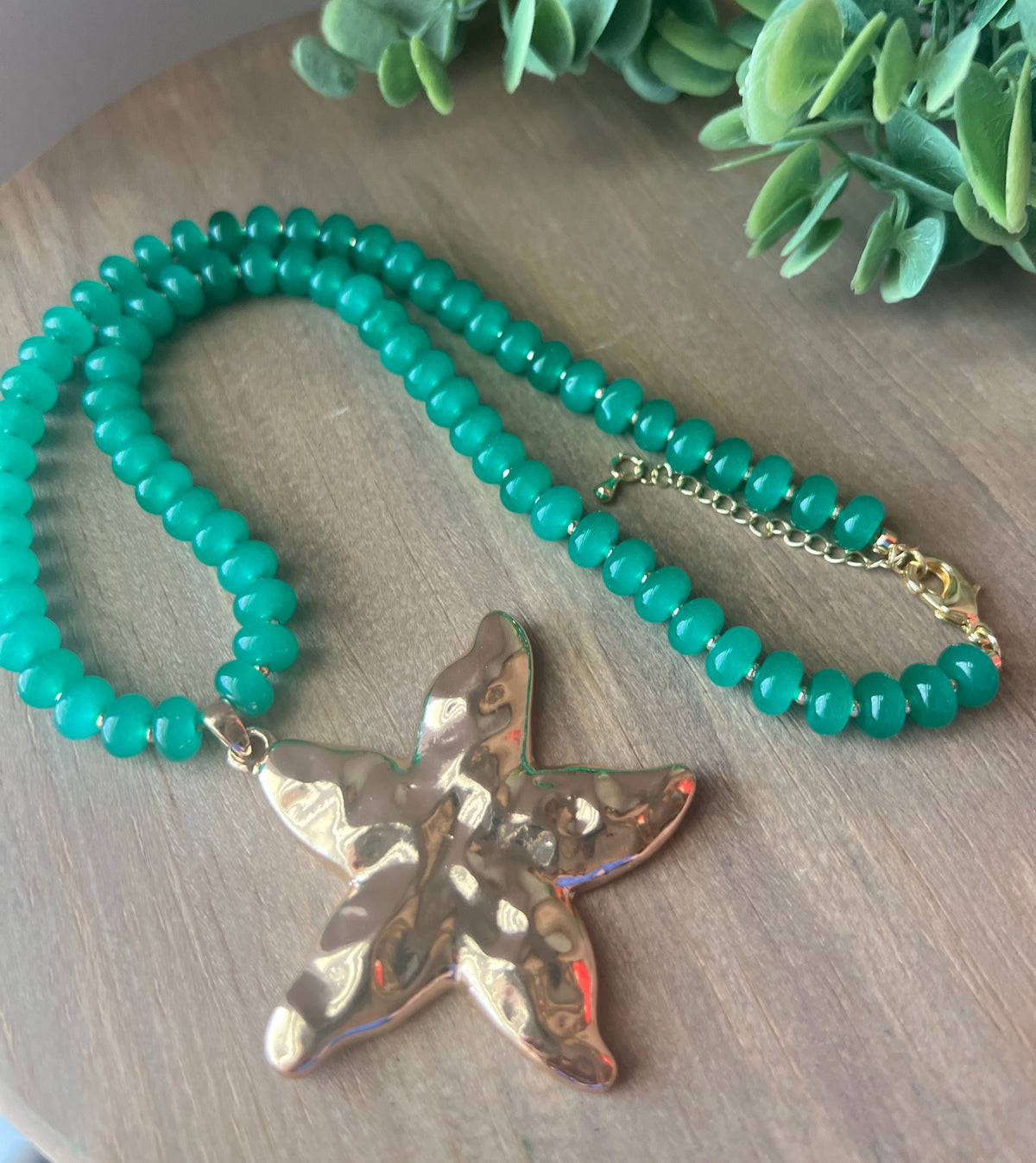 Green Starfish Necklace