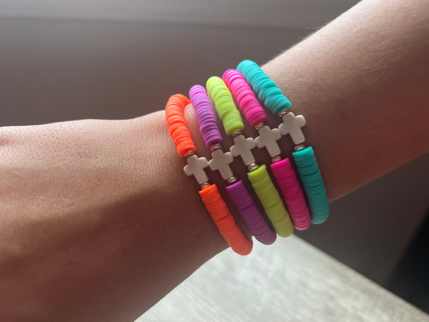 Neon Cross Bracelet