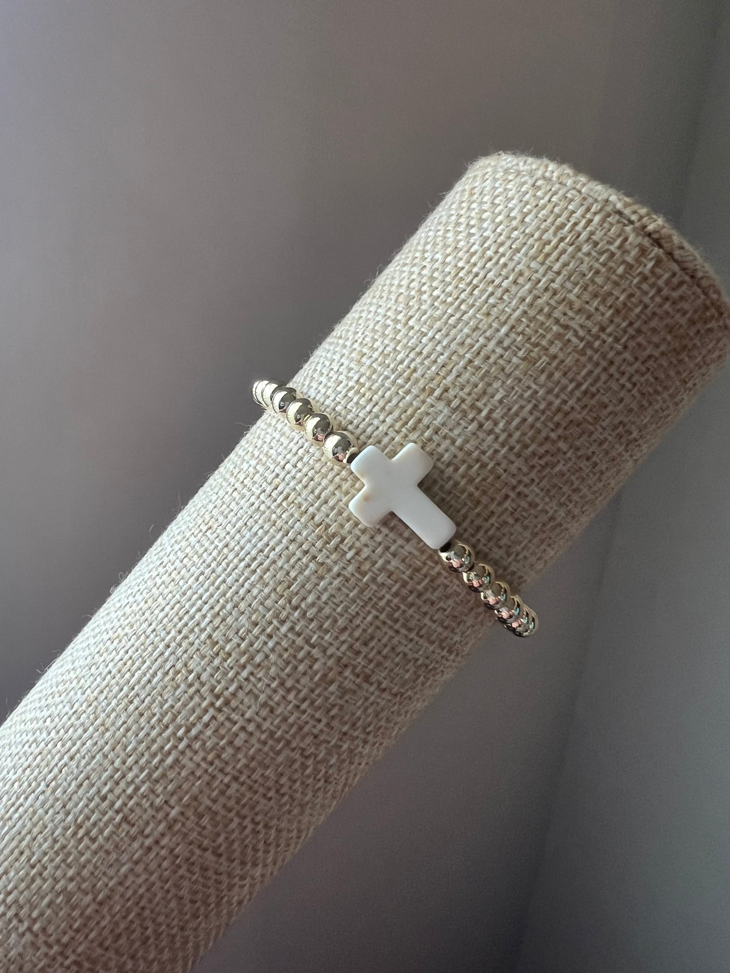 Gold Bracelet with Cross