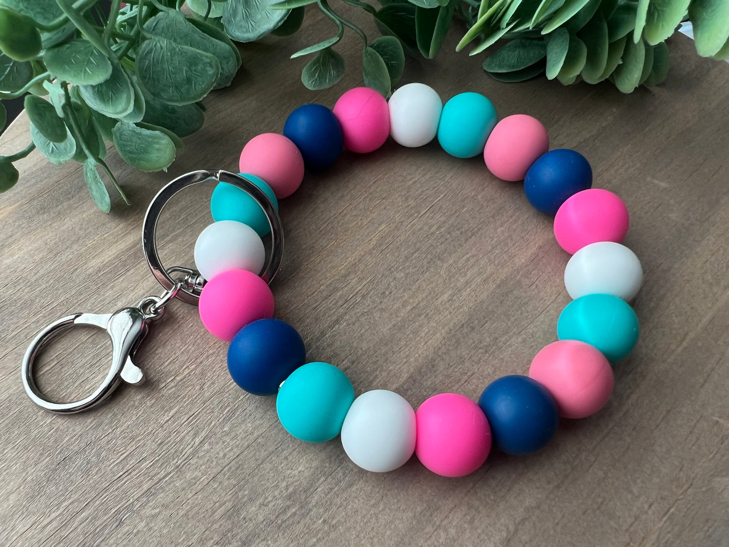 Teal Berry Twist Wristlet
