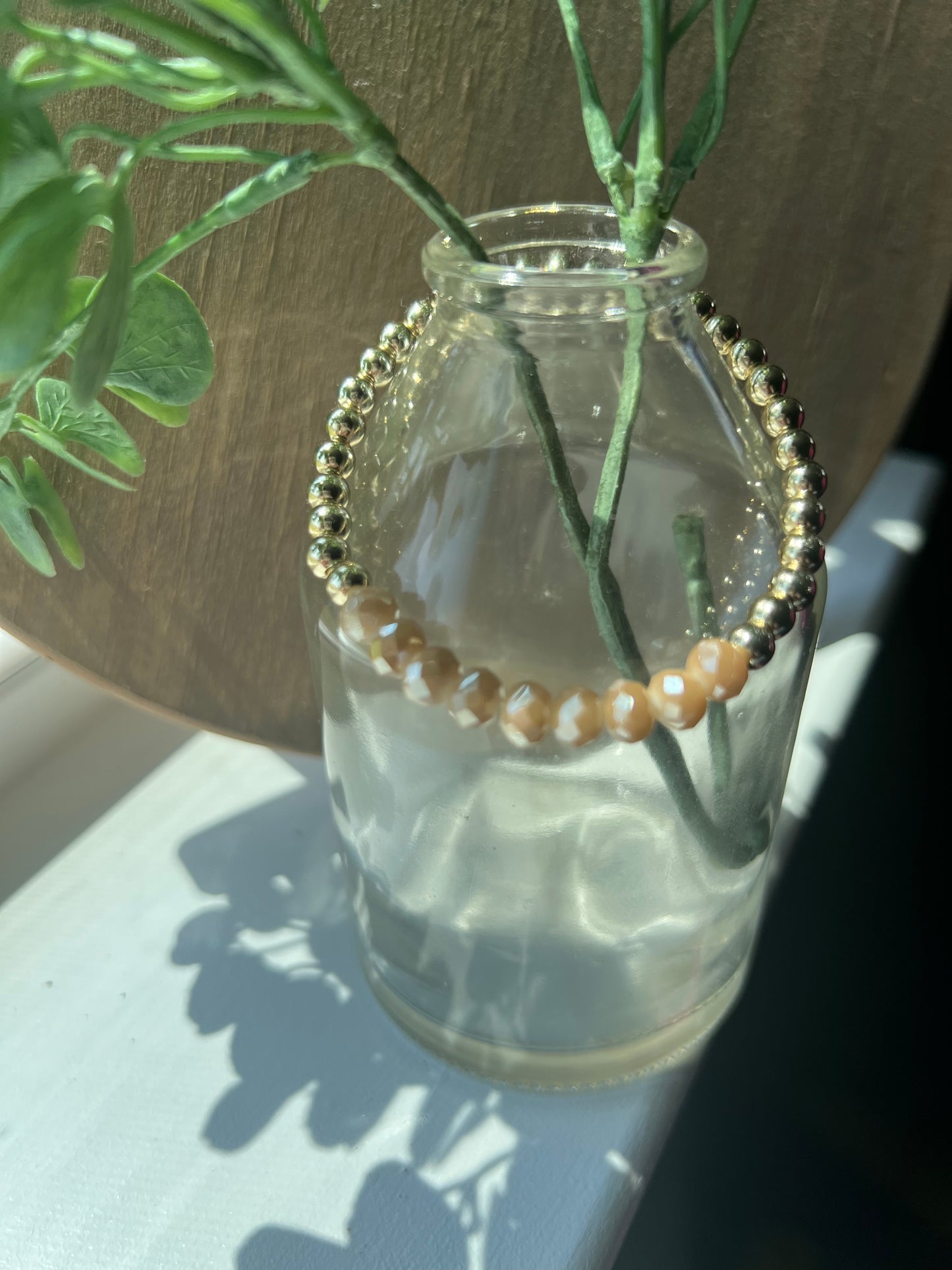 Glass & Gold Bracelet