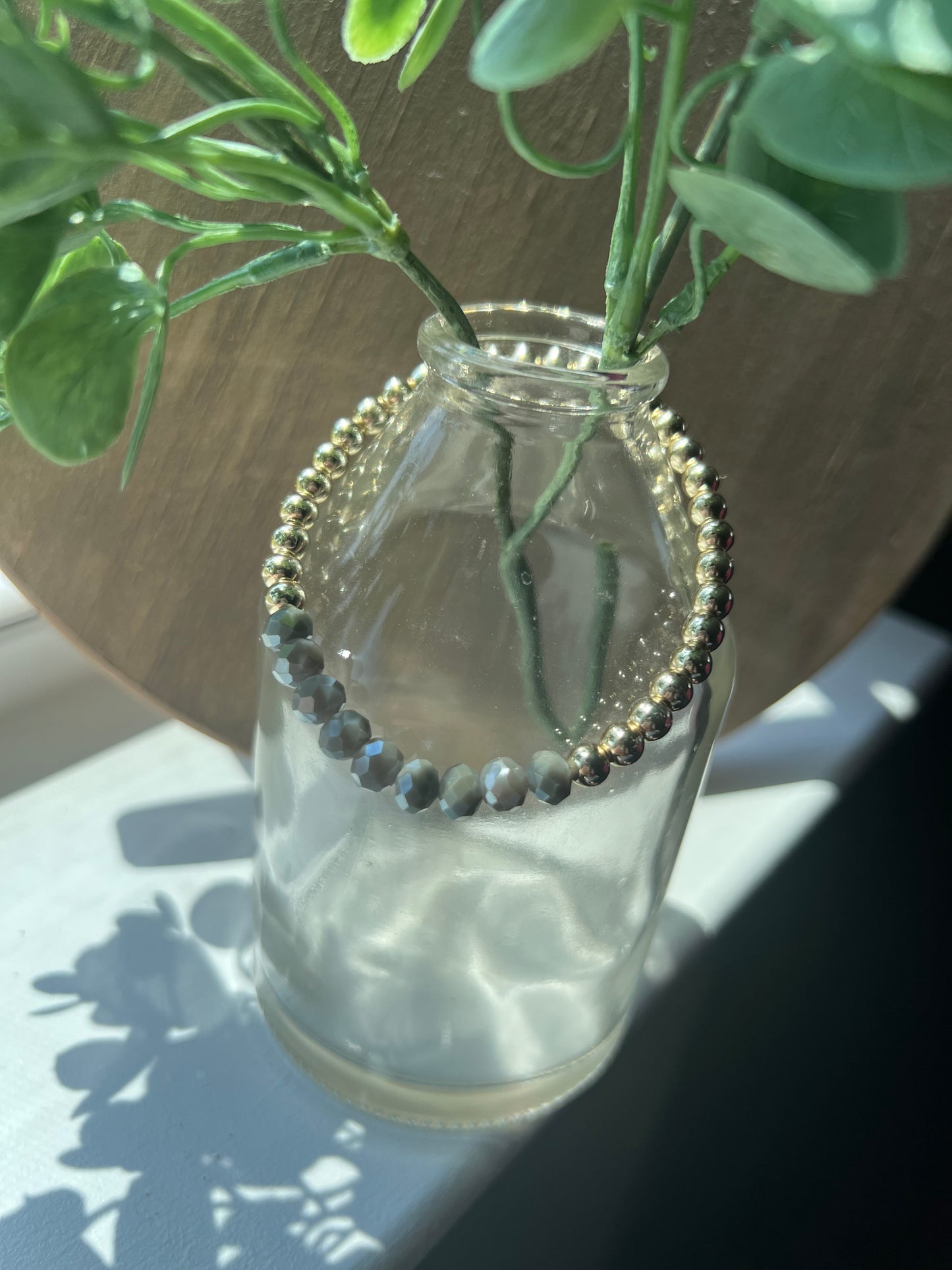 Glass & Gold Bracelet