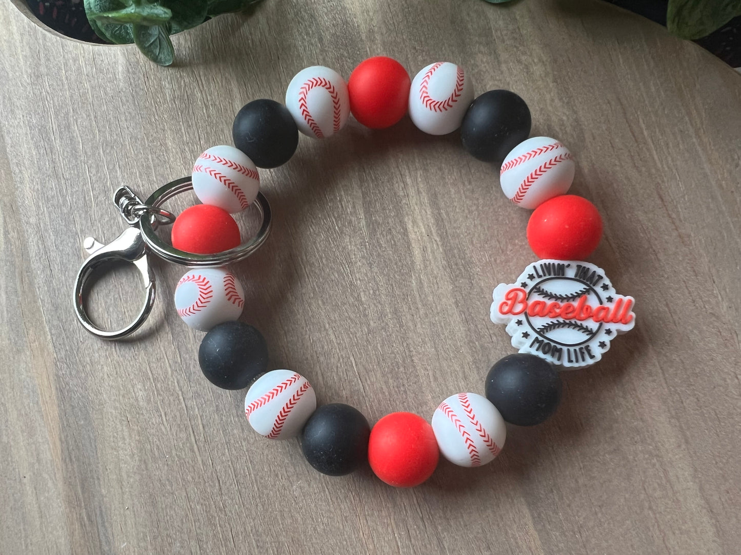 Baseball Mom Wristlet & Cup Charm Combo