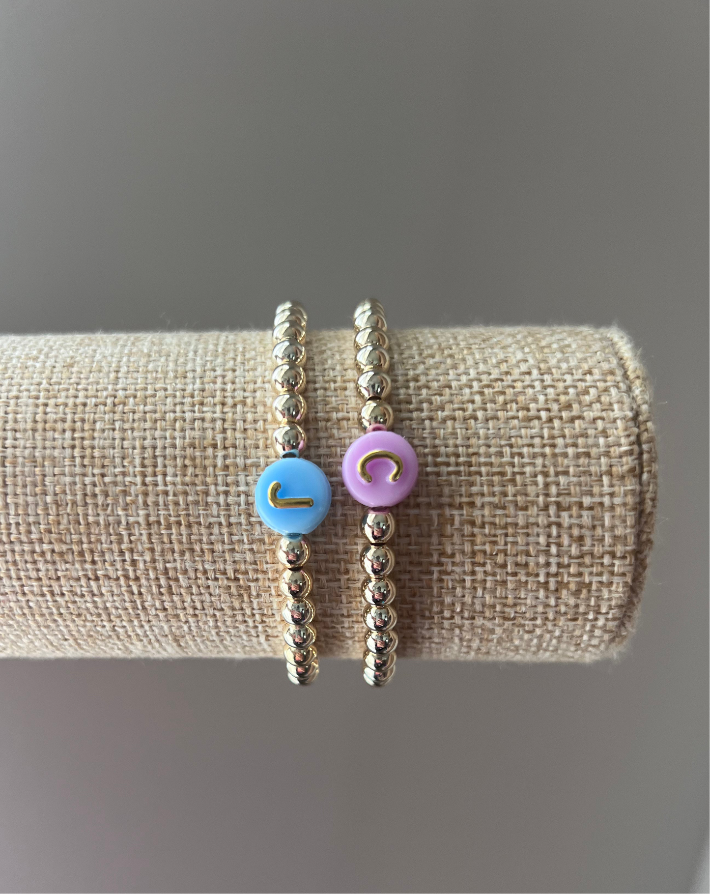 Pastel Initial Gold Bracelet