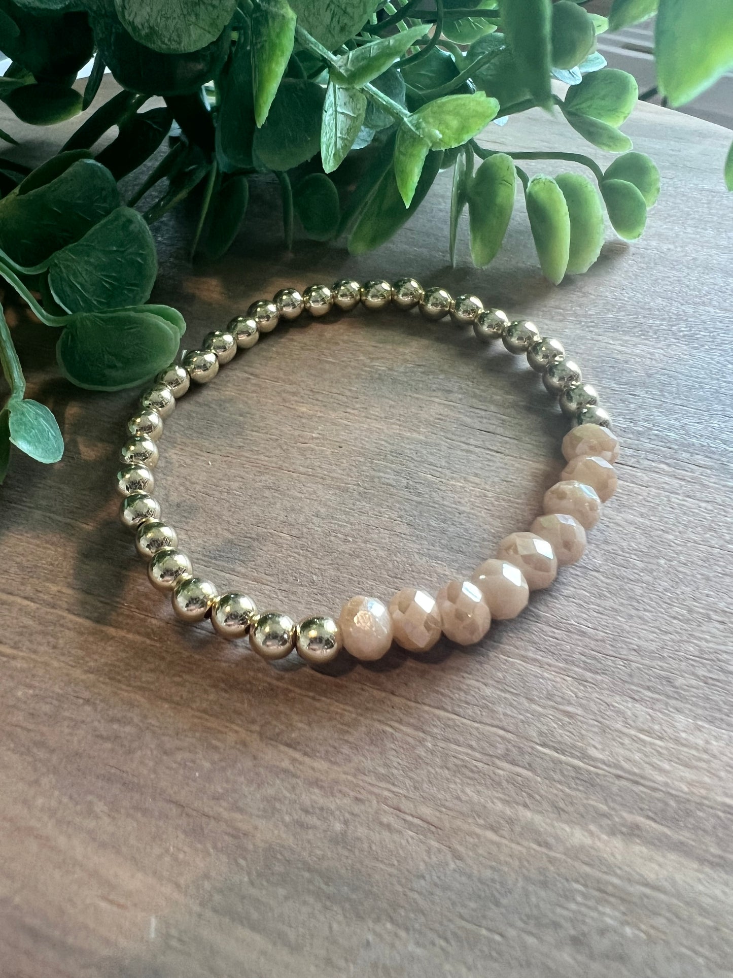 Glass & Gold Bracelet