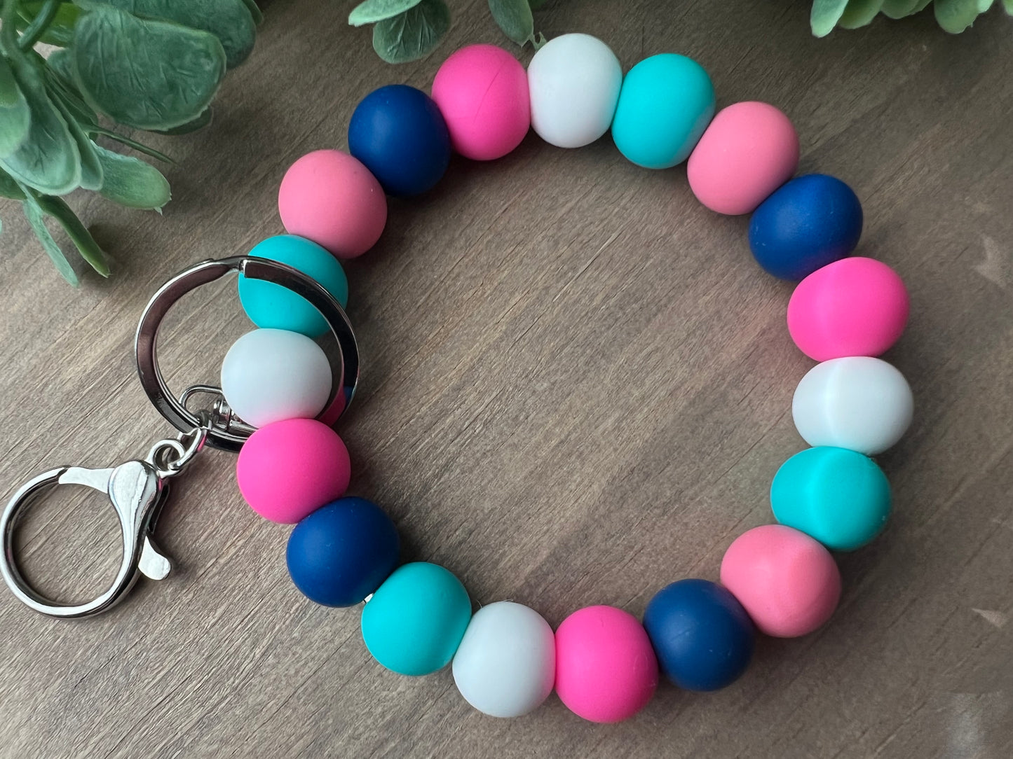 Teal Berry Twist Wristlet