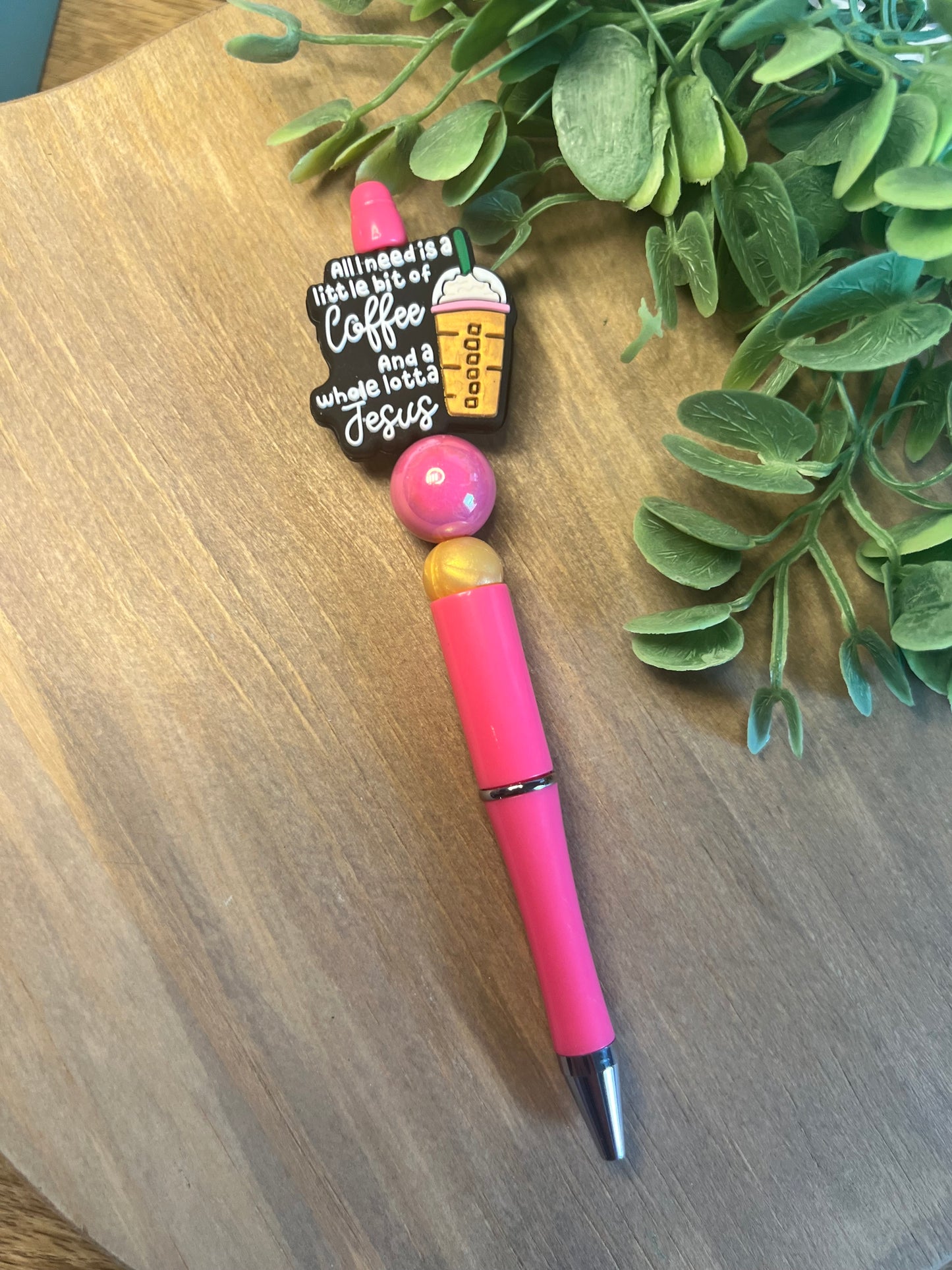 Coffee & Jesus Pink | Refillable Pen