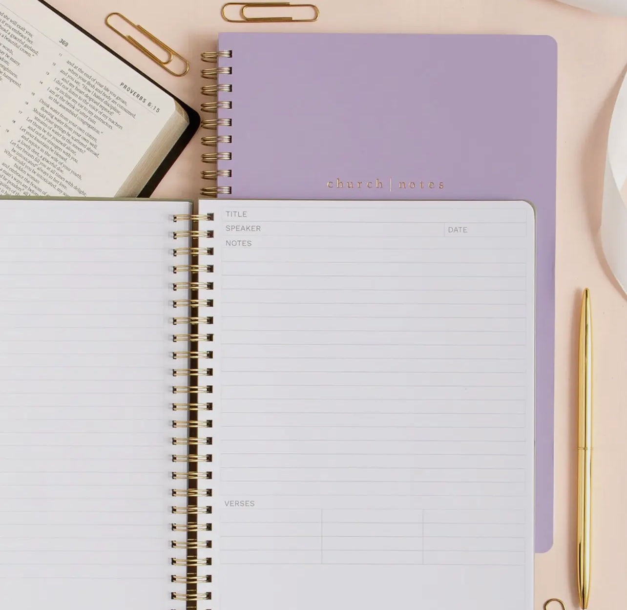 Church Notes Co. Church Notes Bible Reference Notebook- Lilac