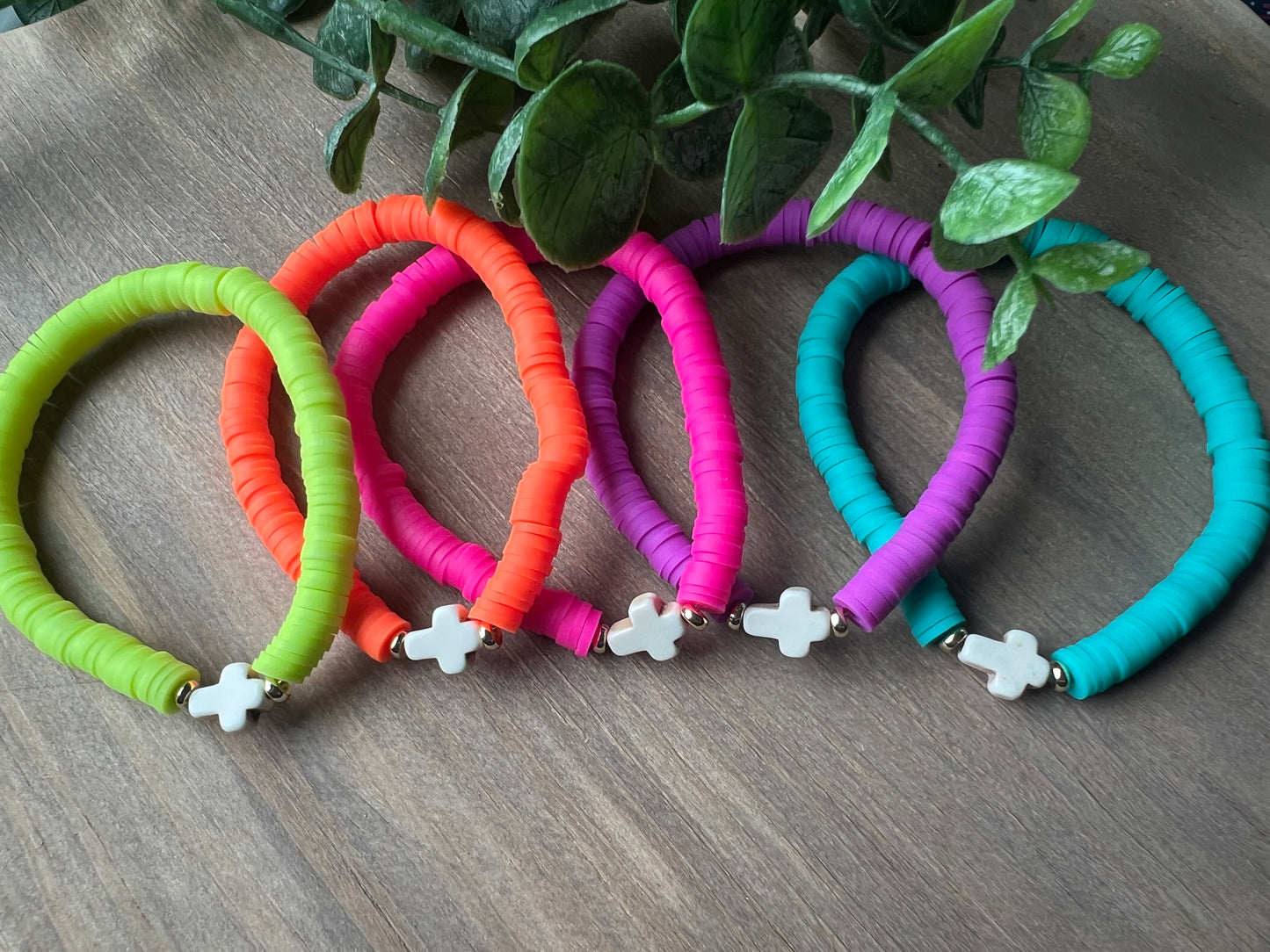 Neon Cross Bracelet