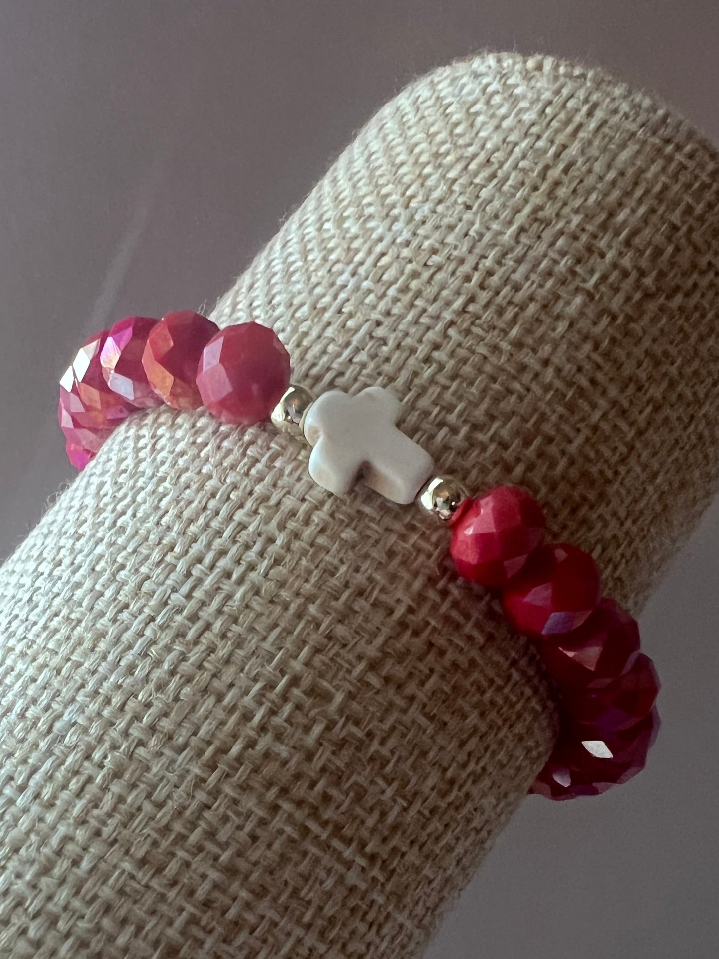 Crimson Cross Bracelet