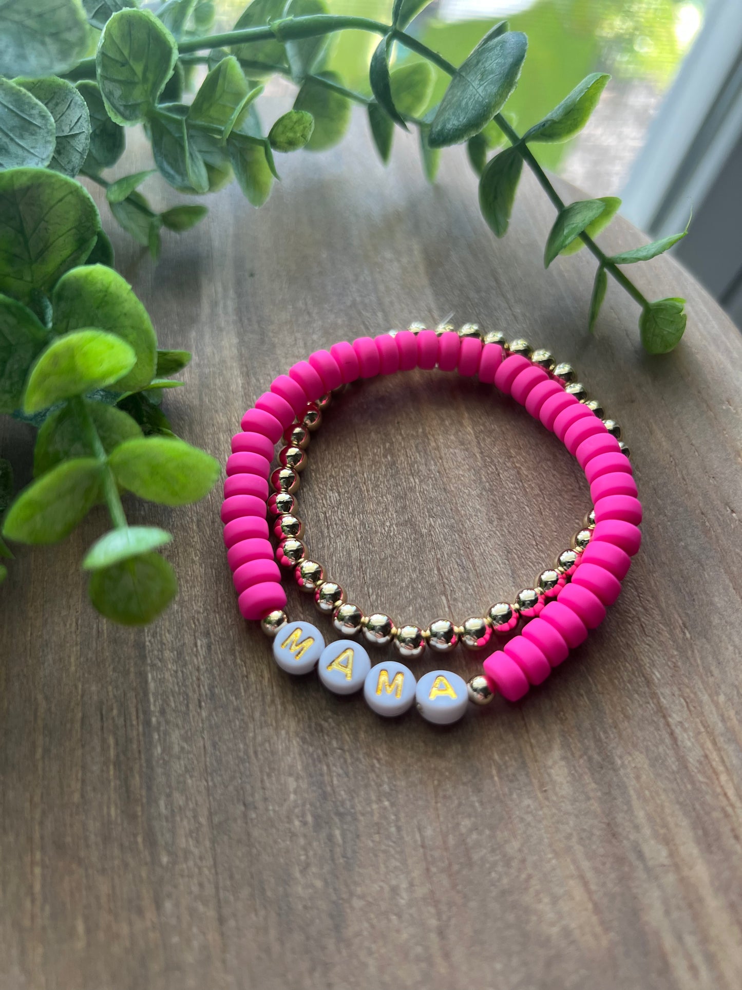 Golden + Hot pink Mama Stack