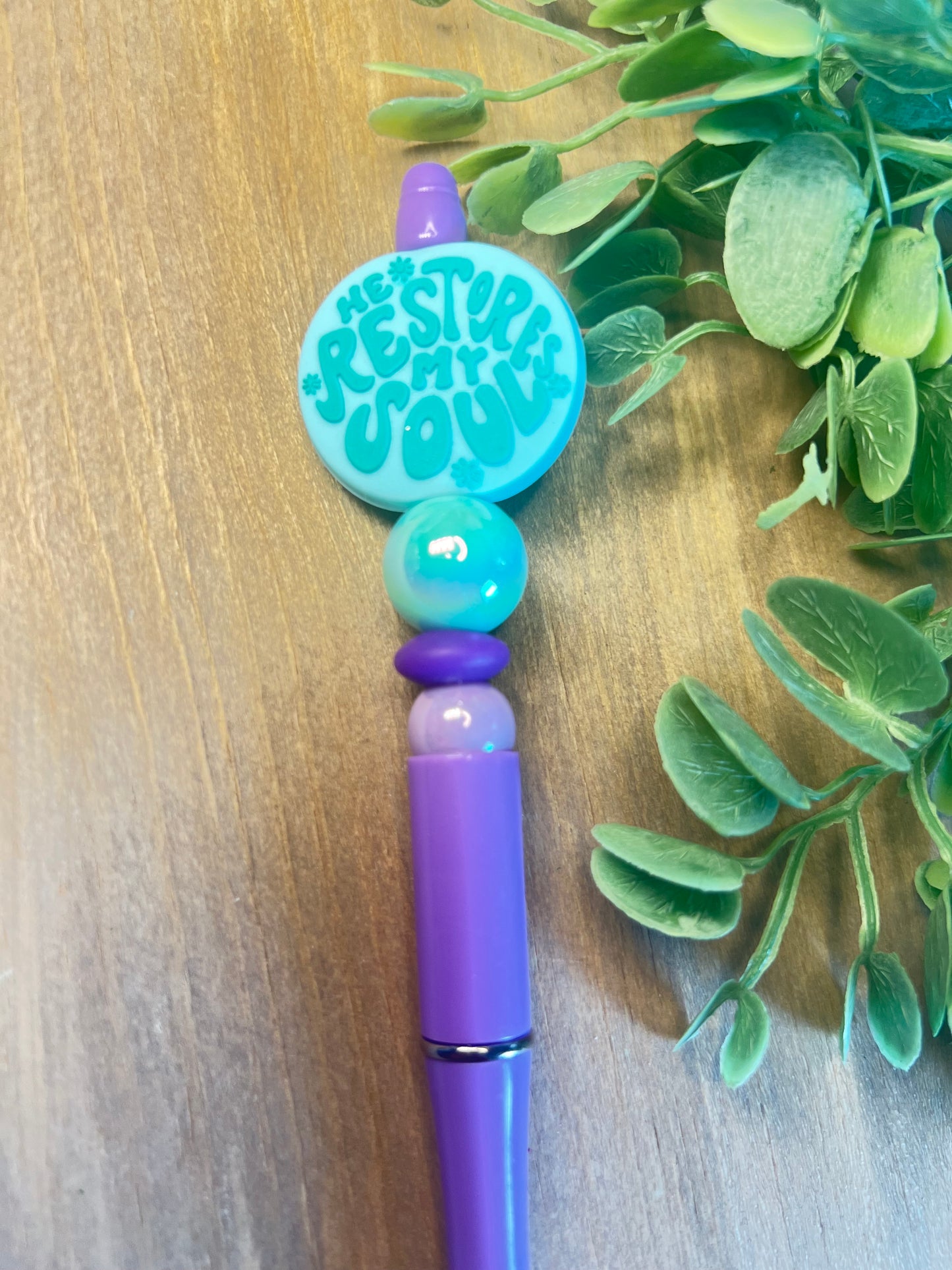 He Restores my Soul (Teal) | Refillable Pen