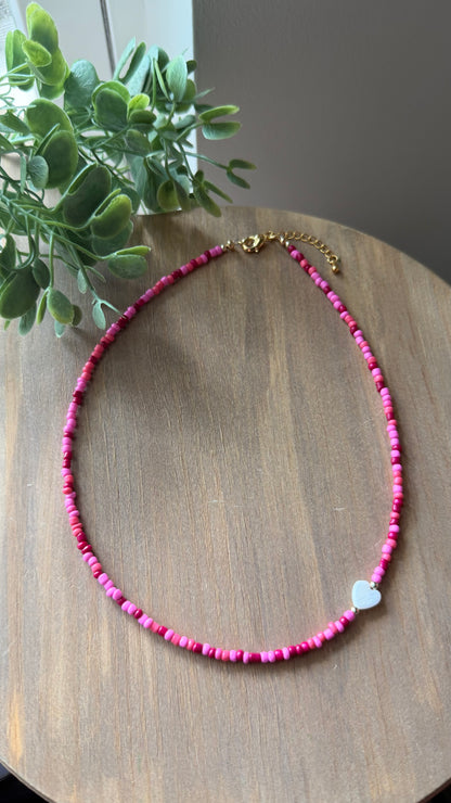 Pink Heart Child’s Necklace