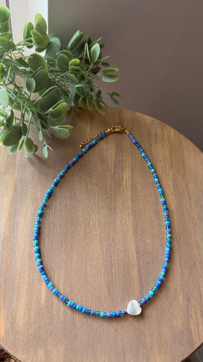 Blue Heart Child’s Necklace