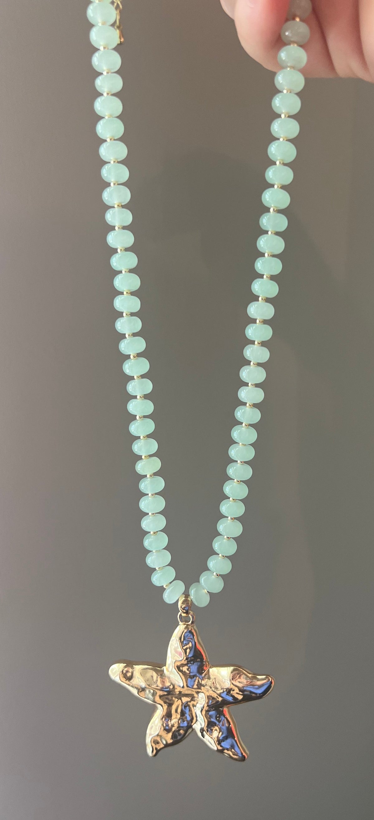 Mint Starfish Necklace