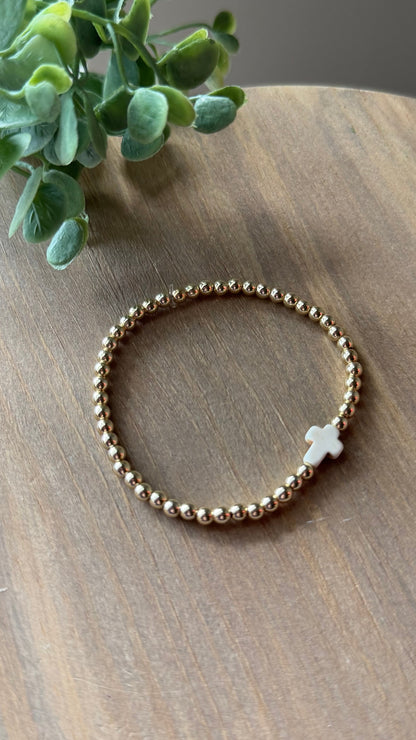 Small Cross Gold Child’s Bracelet