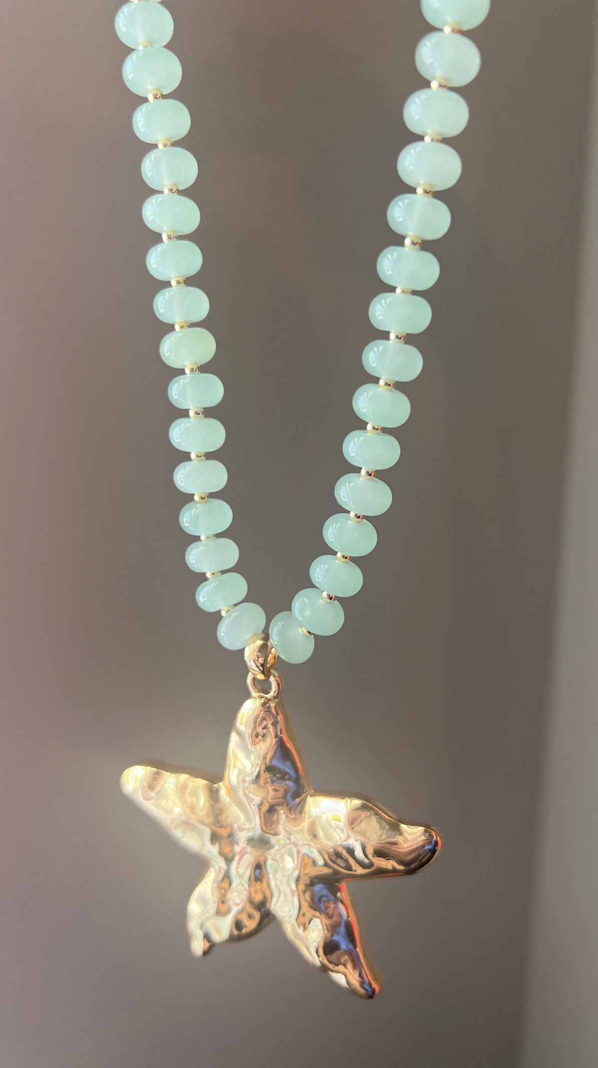 Mint Starfish Necklace