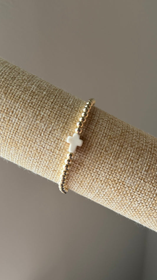 Small Cross Gold Child’s Bracelet