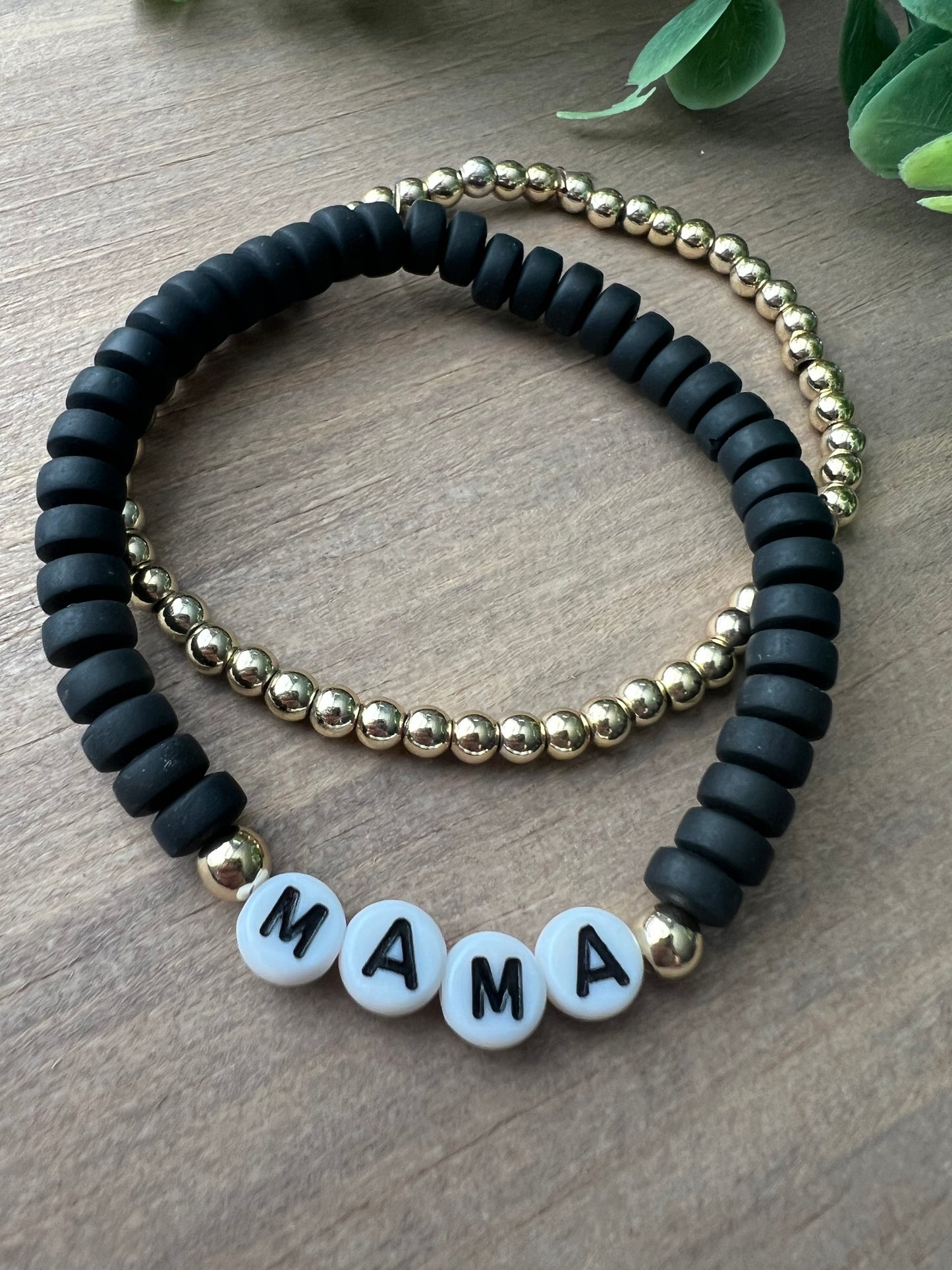 Mama Stack- Black & Gold