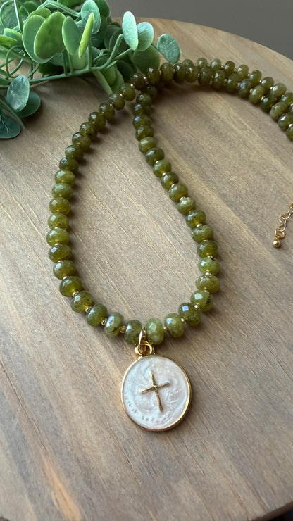 Evergreen Cross Necklace