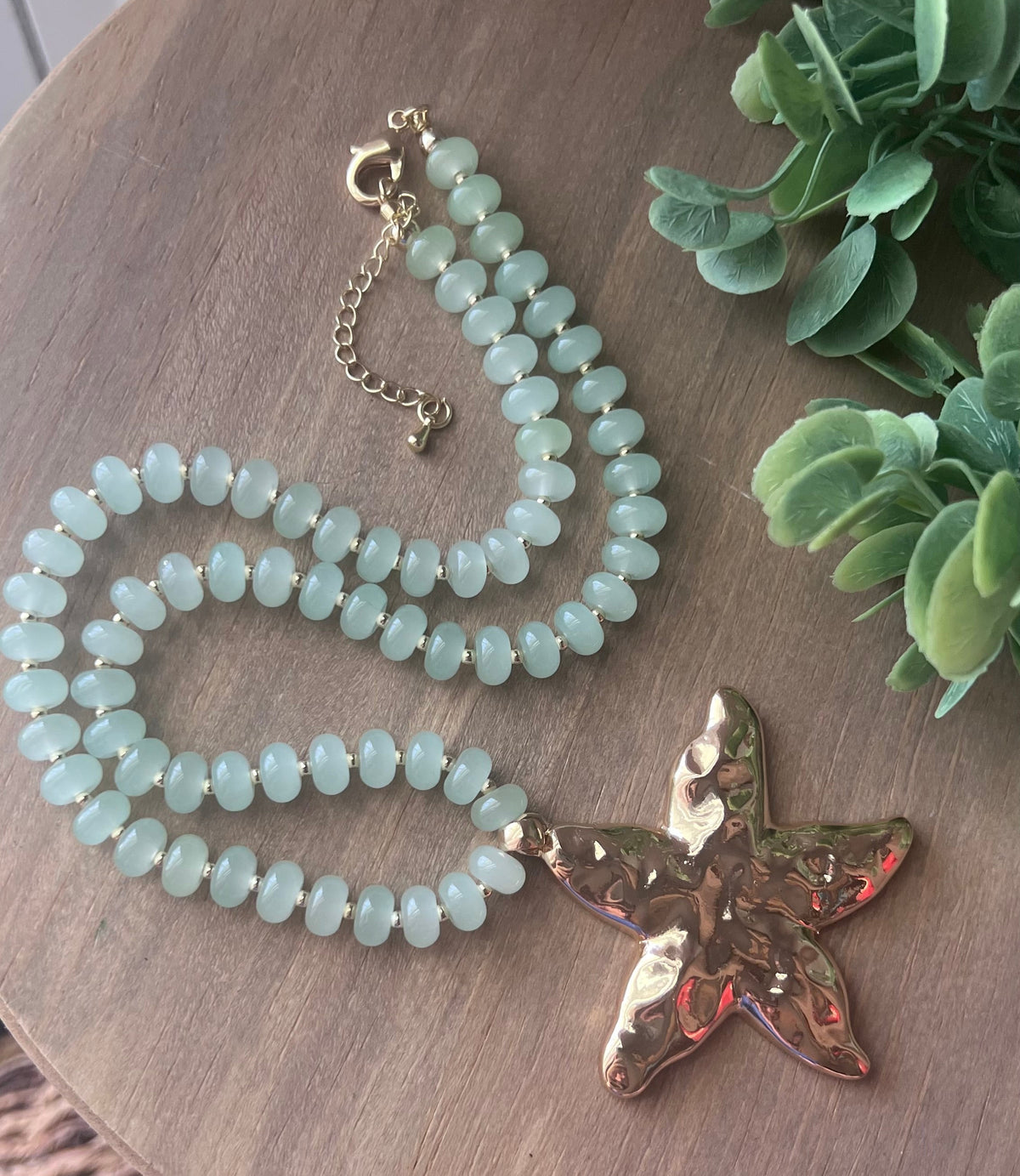 Mint Starfish Necklace