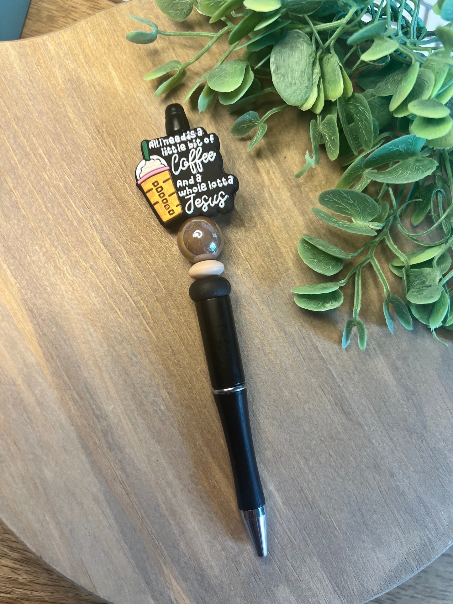 Coffee & Jesus Black | Refillable Pen