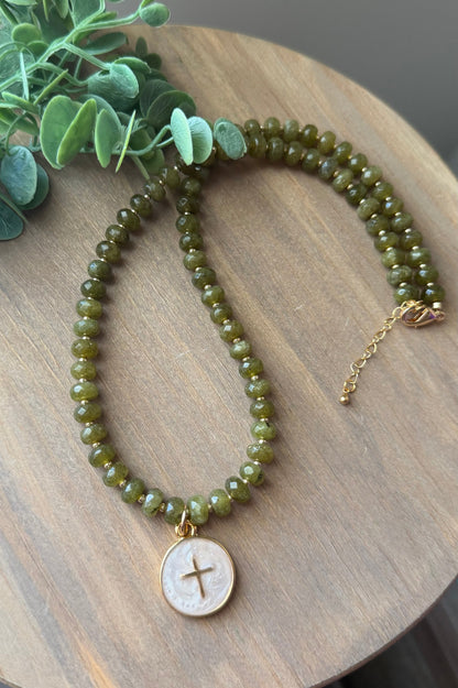Evergreen Cross Necklace