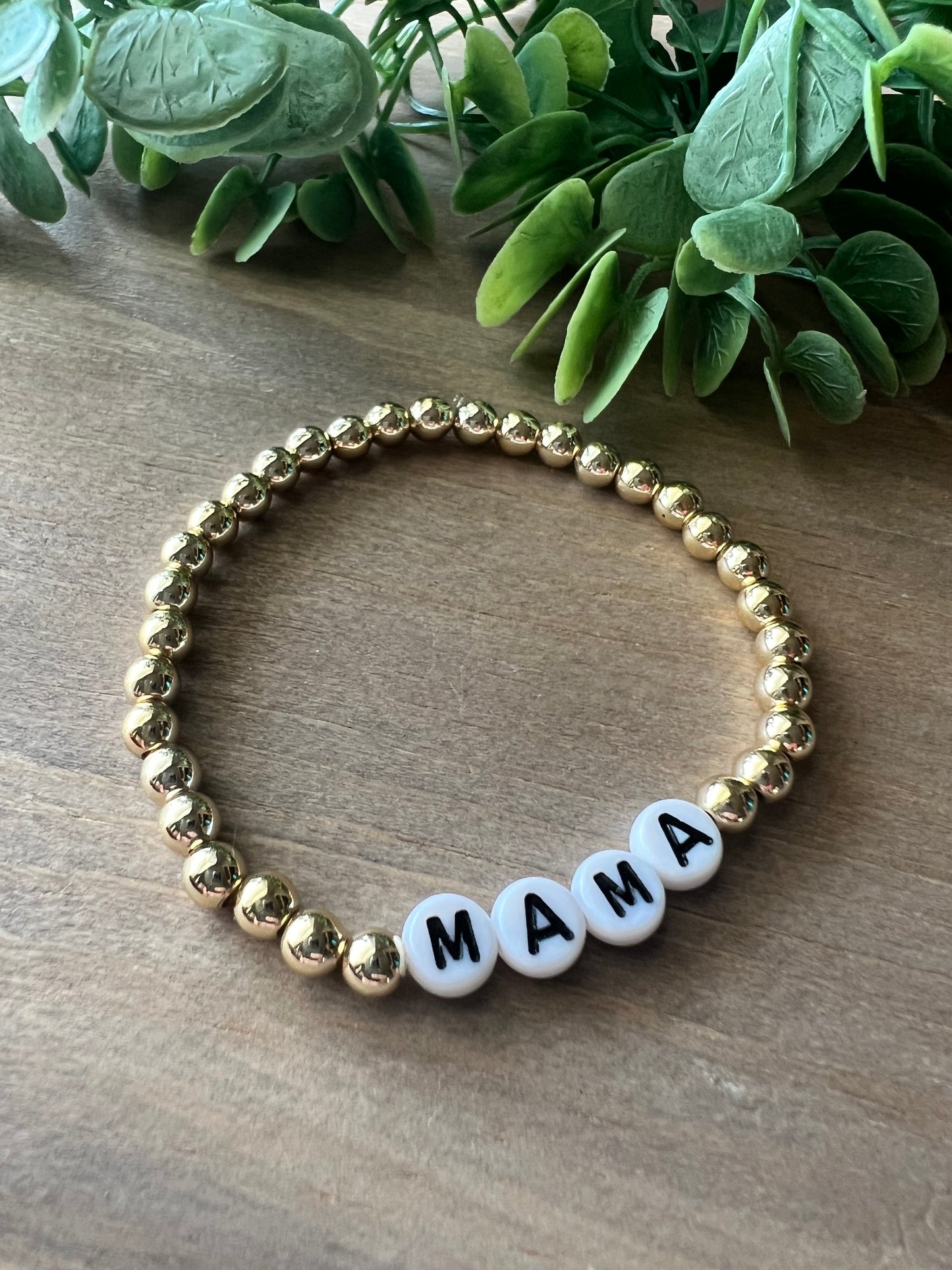 Mama with Gold beads