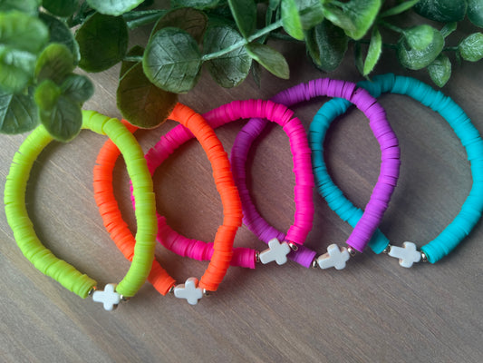Neon Cross Bracelet