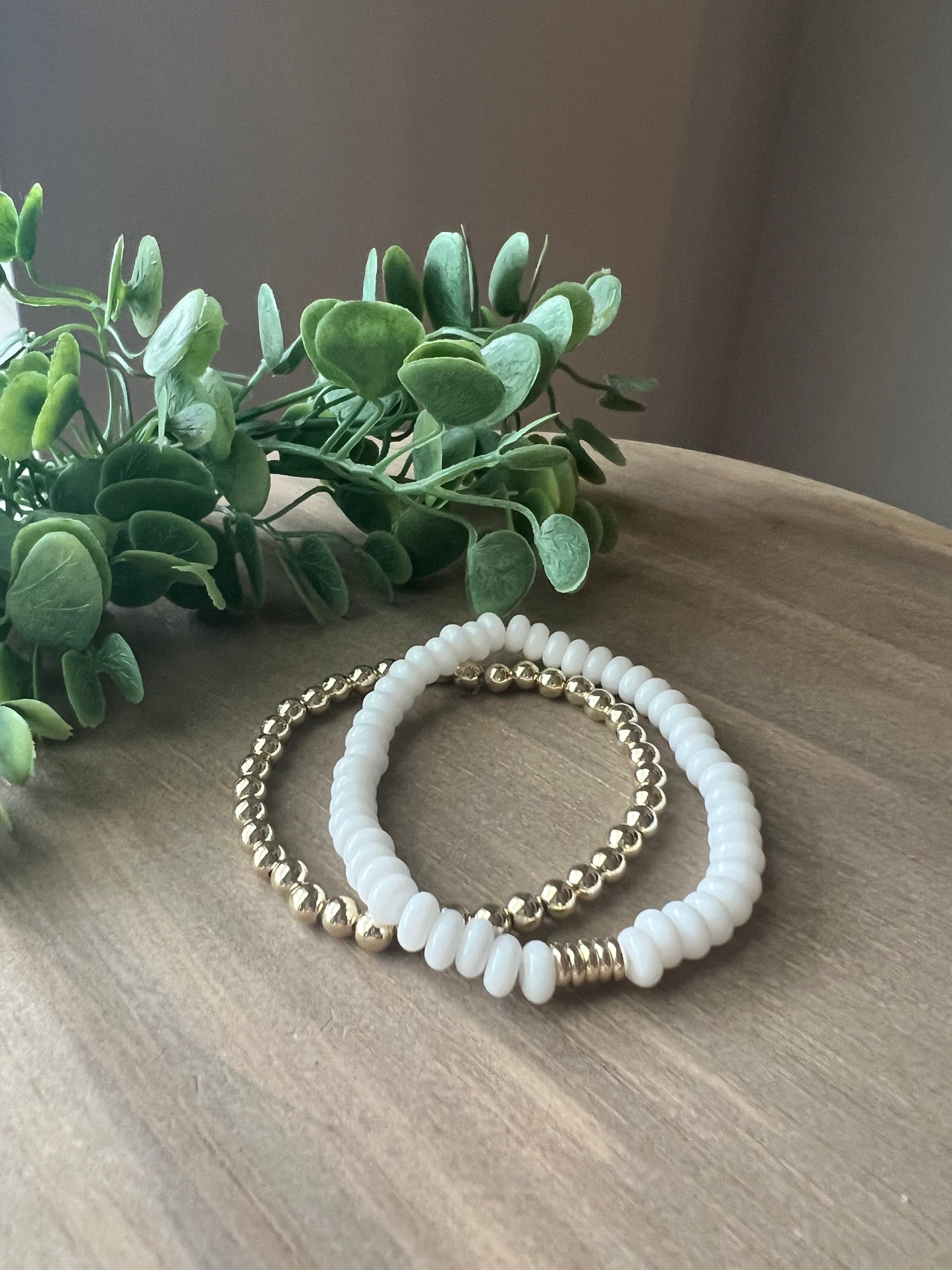 White + Gold Stack