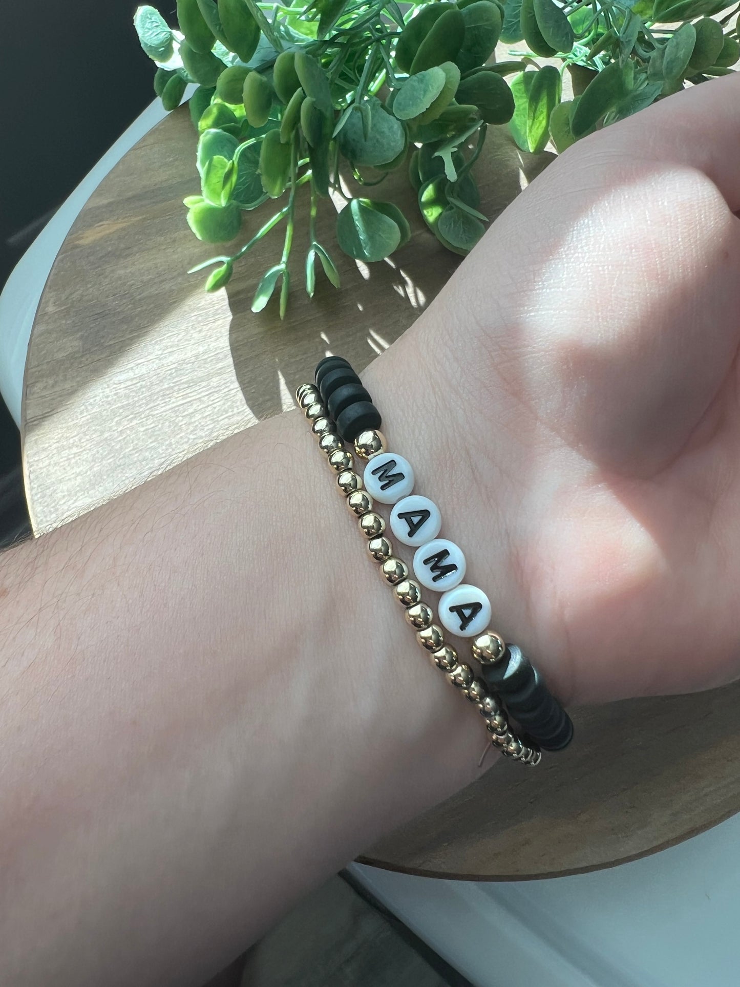 Mama Stack- Black & Gold