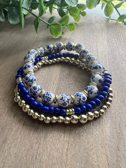 Blue Floral Stack