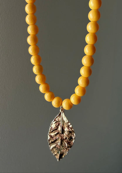 Yellow Leaf Necklace