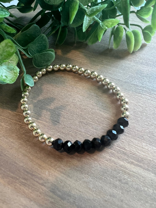 Glass & Gold Bracelet