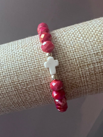 Crimson Cross Bracelet