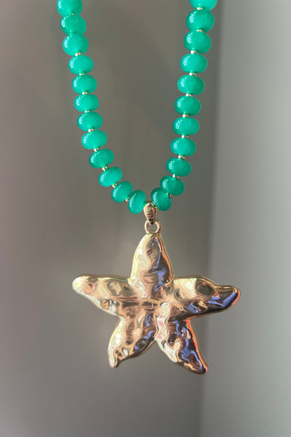 Green Starfish Necklace