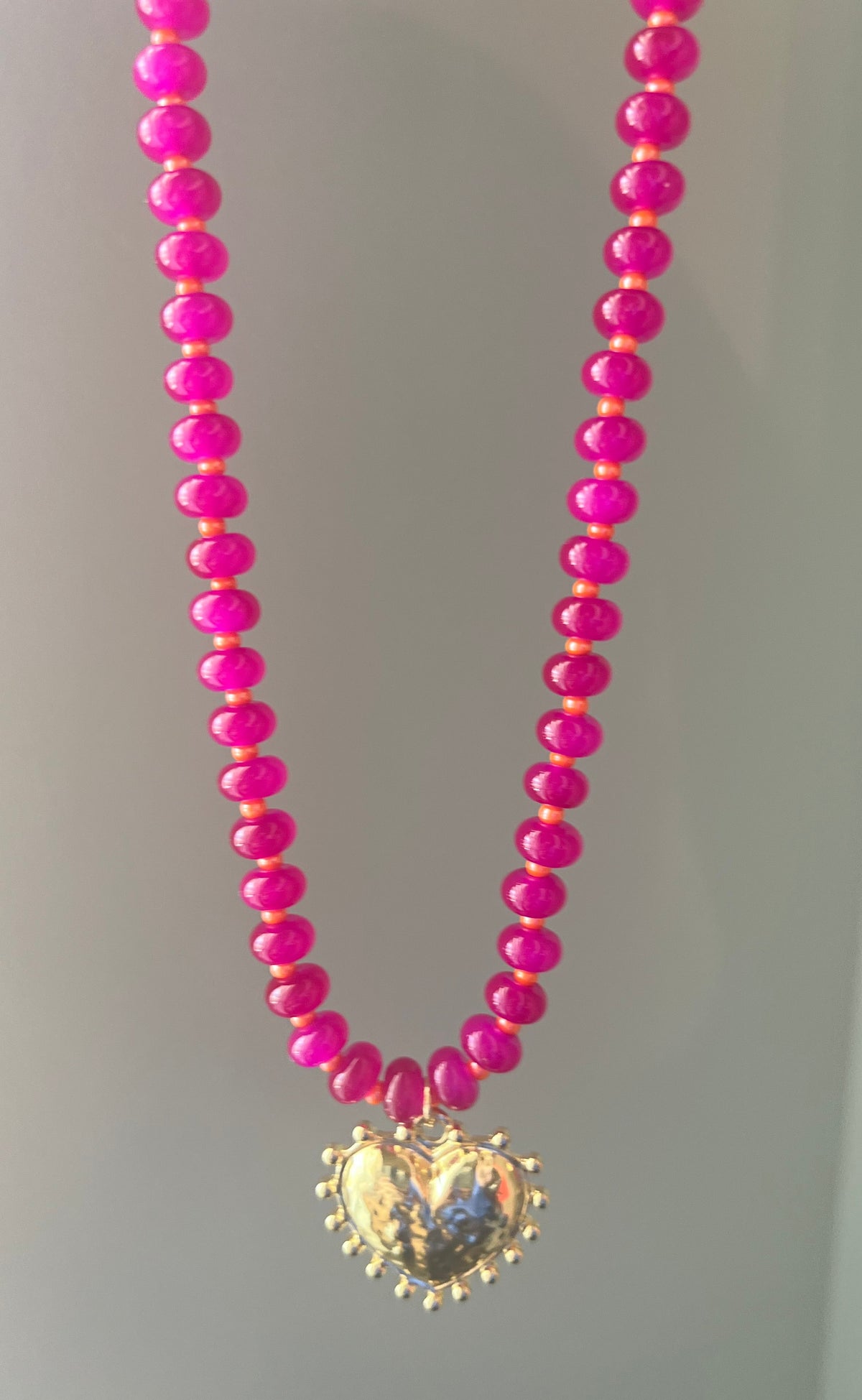 Pink Sunset Heart Necklace