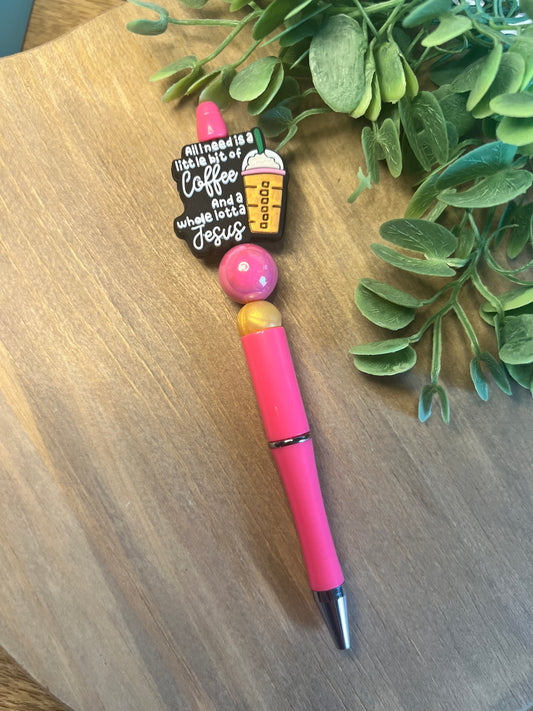 Coffee & Jesus Pink | Refillable Pen