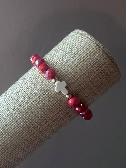 Crimson Cross Bracelet