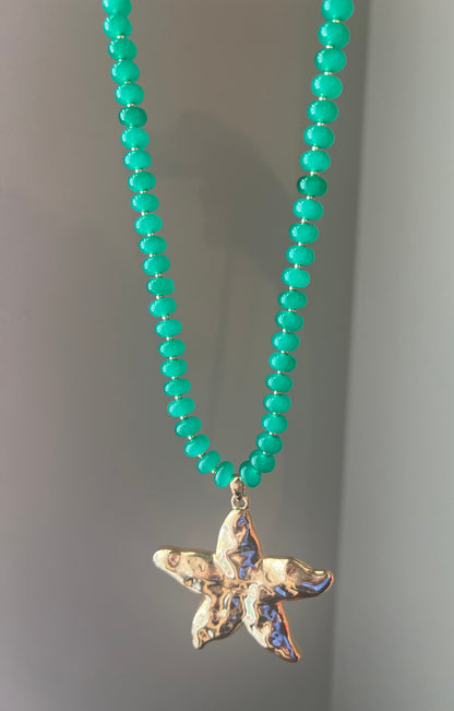 Green Starfish Necklace