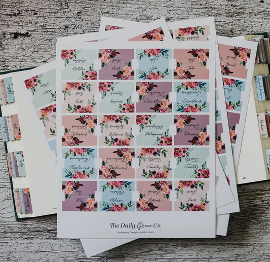 Floral Bible Tabs