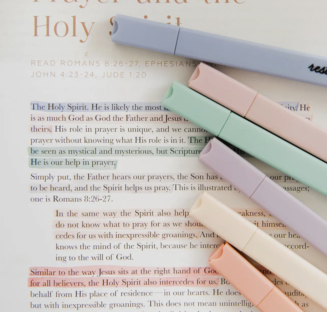 Muted Pastel Bible Highlighters