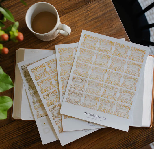 Gold Foil Bible Tabs in Cream