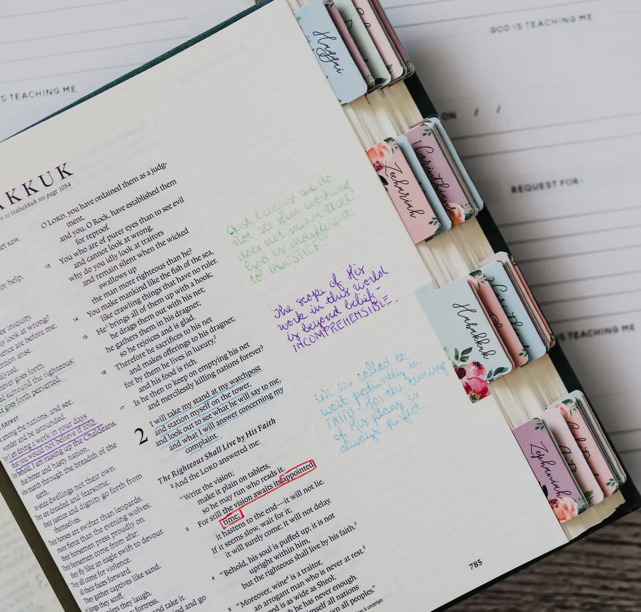Floral Bible Tabs