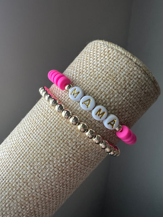 Golden + Hot pink Mama Stack